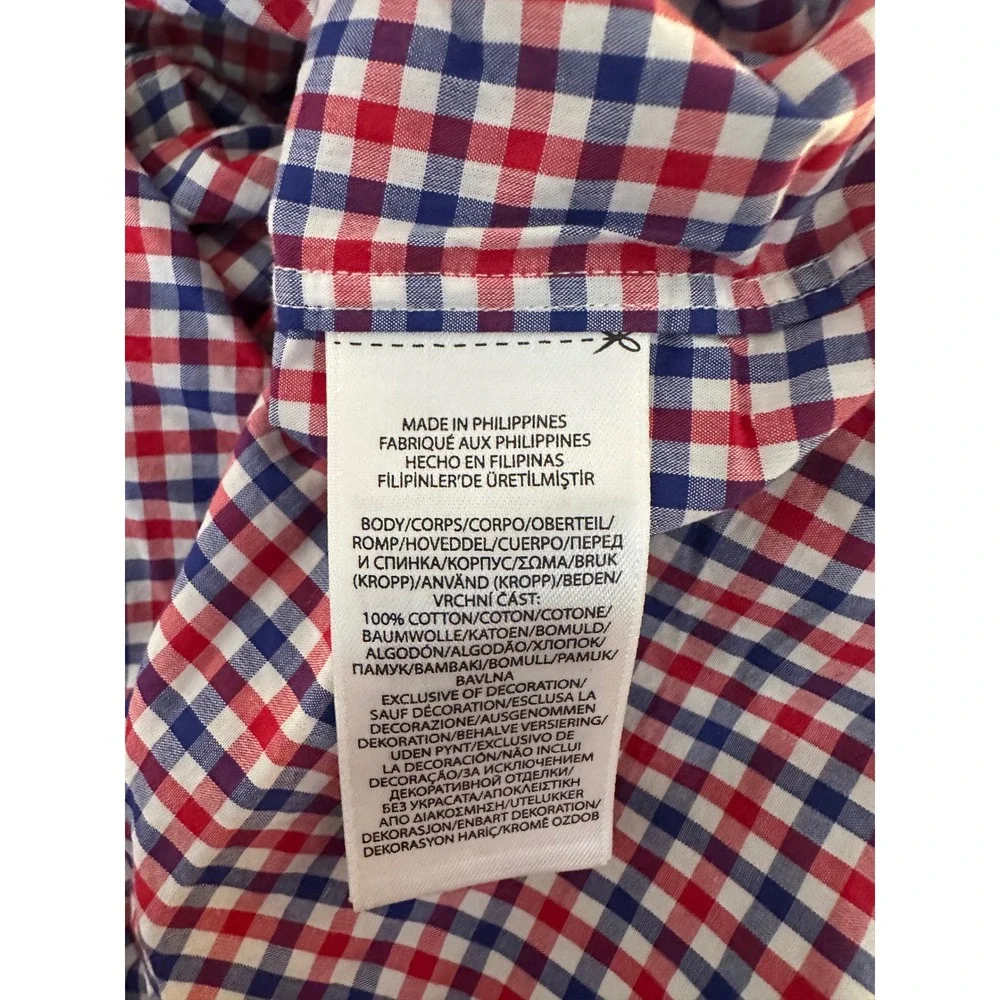 Polo Ralph Lauren Men's Red Gingham Classic Fit Button Down Shirt Size Large